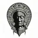 Aztec mexico culture tattoo design idea