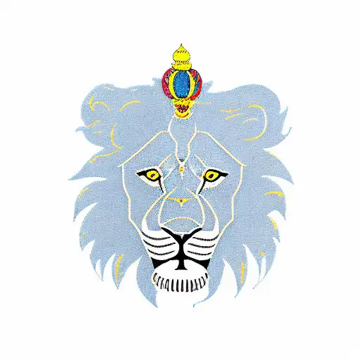 Sri Lanka county with Lion tattoo design idea