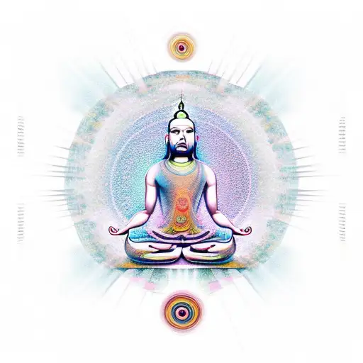 meditation centered equanimity tattoo design idea