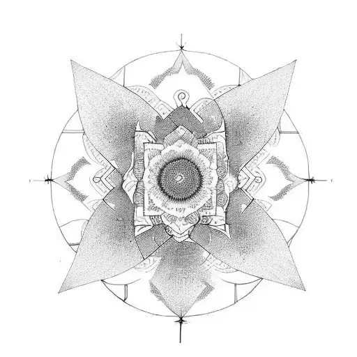 meditation centered equanimity tattoo design idea