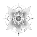 meditation centered equanimity tattoo design idea