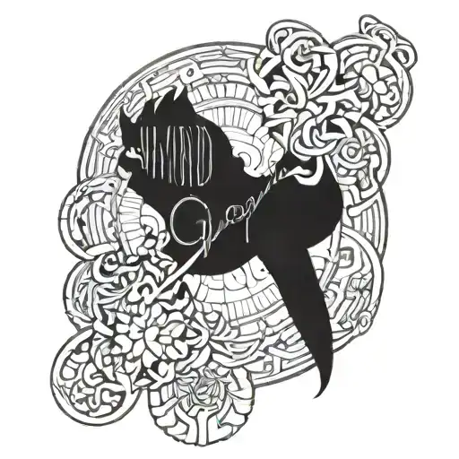 Hard Work God First tattoo design idea