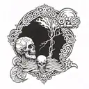 Hard Work God First tattoo design idea