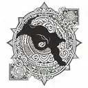 Hard Work God First tattoo design idea