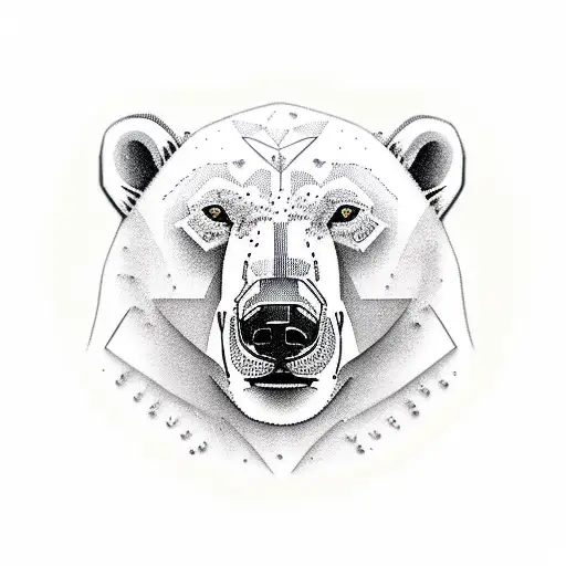 polar bear tattoo design idea