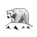 polar bear and trees tattoo design idea