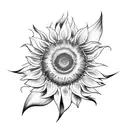 Sunflower tattoo design idea