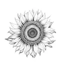 Sunflower tattoo design idea