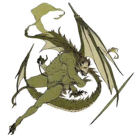 dragon symbolizing the deadly sin of anger tattoo design idea