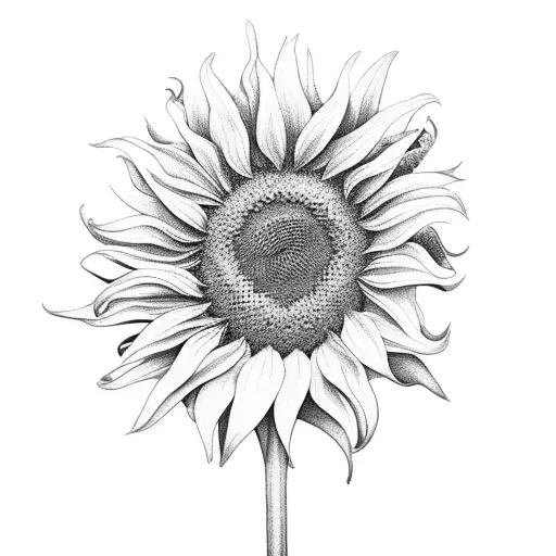sunflower memorial of grandma tattoo design idea