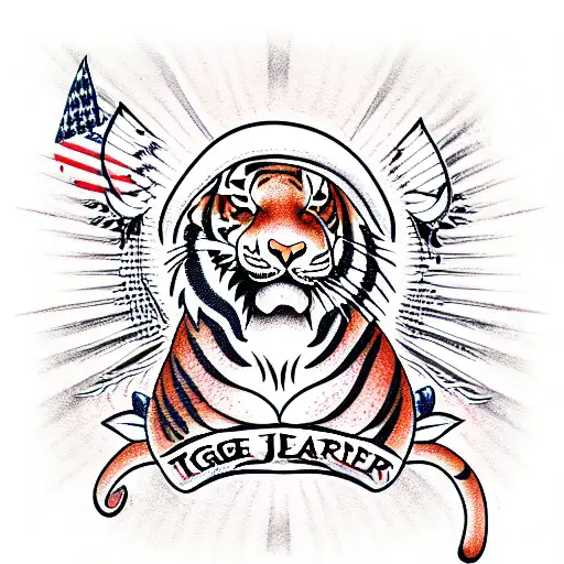 Tiger tattoo design idea