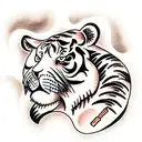 Tiger tattoo design idea