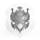 dwarven crown tattoo design idea