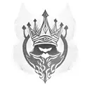 dwarven crown tattoo design idea