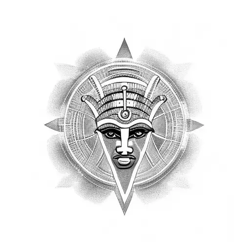 Amun-Ra African God  tattoo design idea