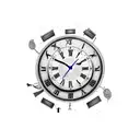 Clock with text respect tjme tattoo design idea