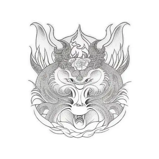 kurama tattoo design idea