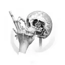 cybersigilism on the hand that extends from the forearm to the index finger and ring finger tattoo design idea