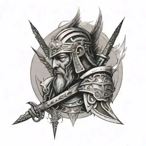 A medium sized tattoo on the forearm that inmplaments the mind of a warrior,hard work the power of the mind and control  tattoo design idea