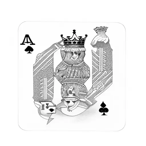 king of ace playing card tattoo design idea