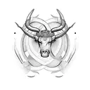 taurus symbol in memory of dad 1939 to 2014 tattoo design idea