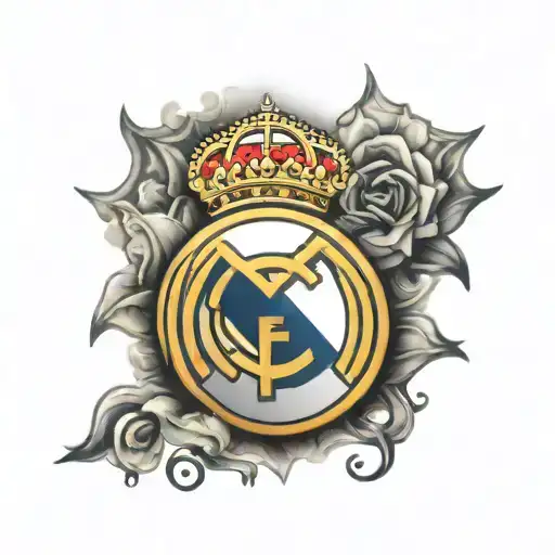 Real Madrid team logo tattoo design idea