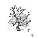 Eve reaches out to the apple tree tattoo design idea