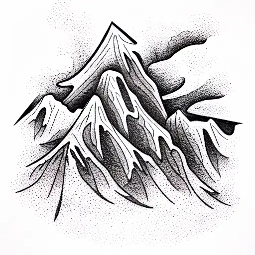 Mountain Scene tattoo design idea