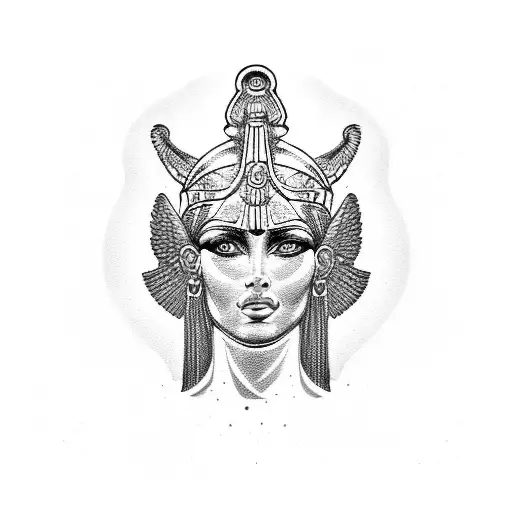 goddess isis  tattoo design idea