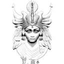 goddess isis  tattoo design idea