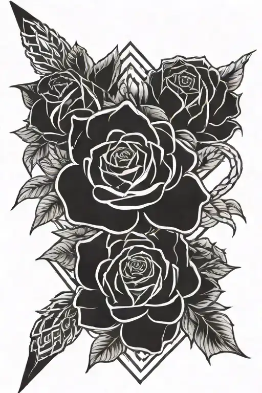 riding crop where there is a rose, then like braided thorny stems and then something cool for the tassels.  tattoo design idea