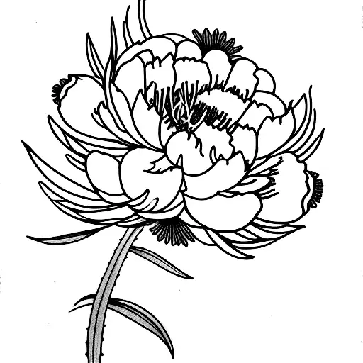 peonia tattoo design idea