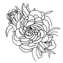 peonia tattoo design idea