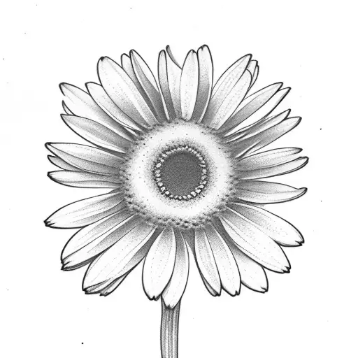 a daisy flower let the stem be the name jetzely naioby tattoo design idea