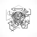 Incorporate motivational phrases in Latin script with geometric triangles, symbolizing the client's love for ancient Rome and self-improvement tattoo design idea