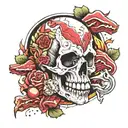 meat meal tattoo design idea