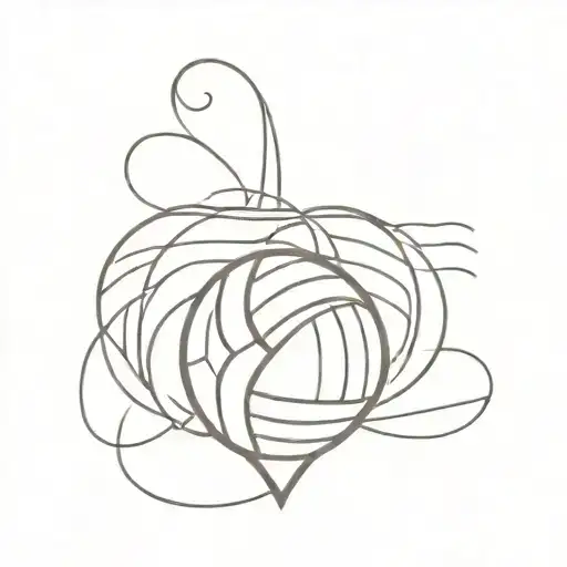 heart, waves, and volleyball tattoo design idea