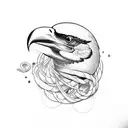 crow and snake tattoo design idea