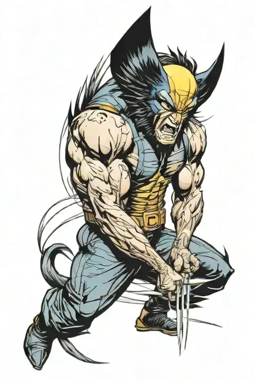 Wolverine marvel characters tattoo design idea