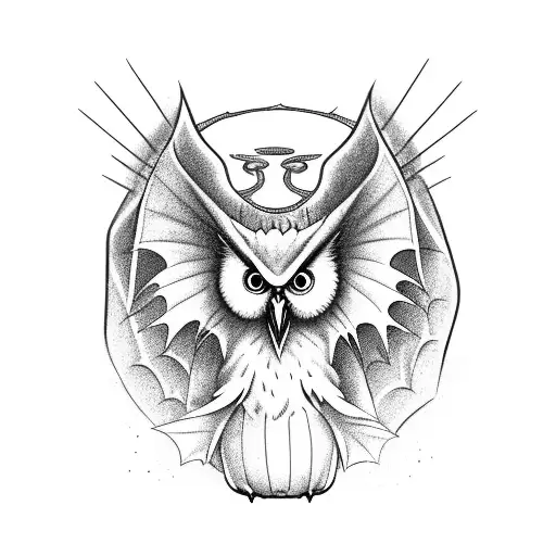 stack of books with the top book open and a Harry Potter white owl, a broom, a wand, and a dragon are coming out of the  tattoo design idea