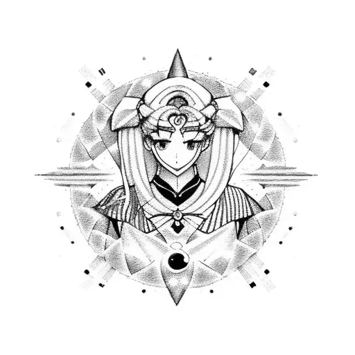sailor moon tattoo design idea