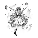 sailor moon tattoo design idea