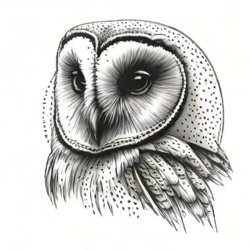 barn owl tattoo design idea