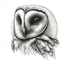 barn owl tattoo design idea
