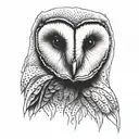 barn owl tattoo design idea