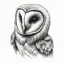barn owl tattoo design idea