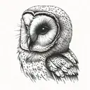 barn owl tattoo design idea