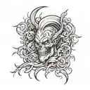 banshee sleeve tattoo design idea