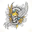 banshee sleeve tattoo design idea