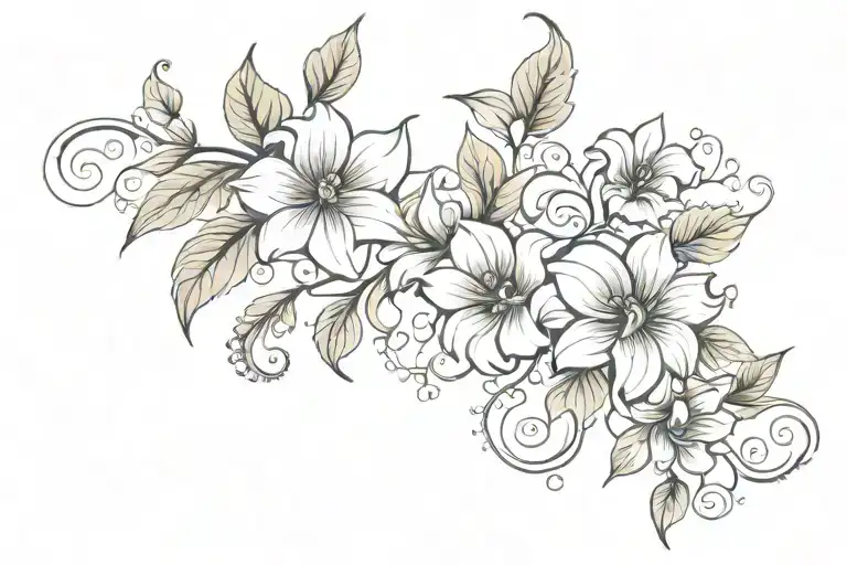 vine floral feminine shoulder collarbone tattoo design tattoo design idea